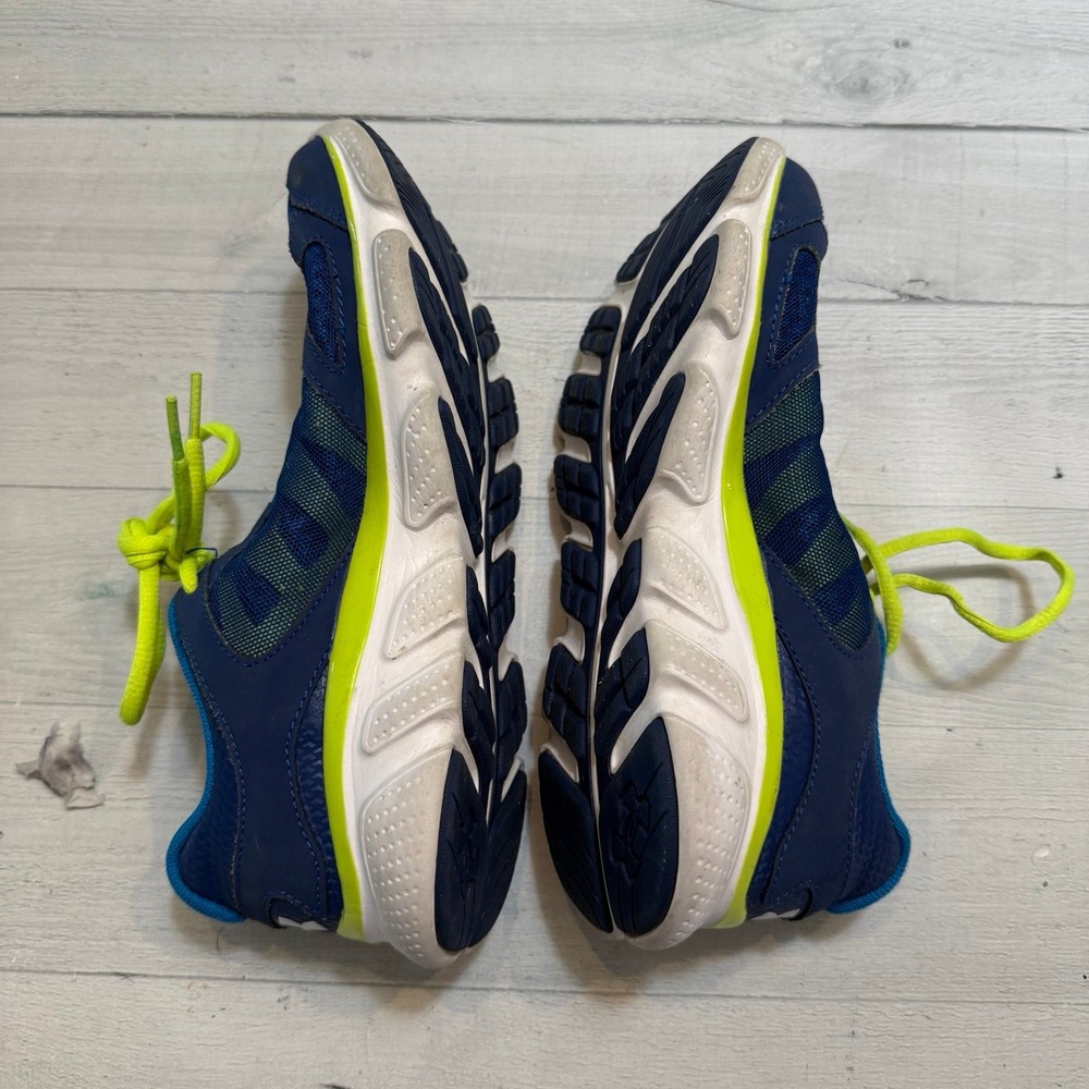 Under armour kids blue yellow athletic‎ running shoes big kids size 5 - Picture 10 of 11